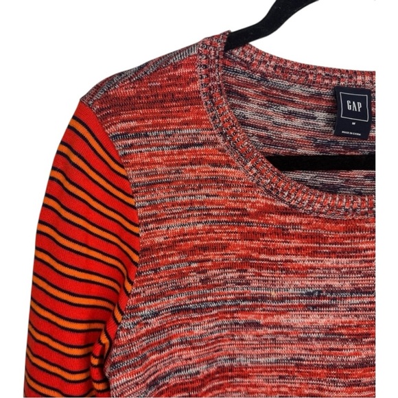 NWOT GAP Cotton Marled Striped Sweater Size Medium - Picture 3 of 6